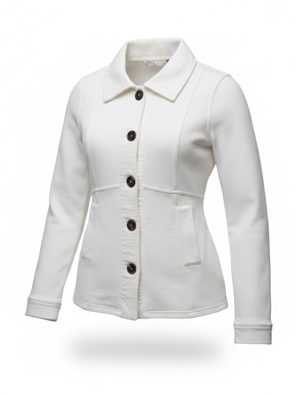 PrAna Catrina Fleece Ivory Button Up Jacket Sweater Women's Size Small